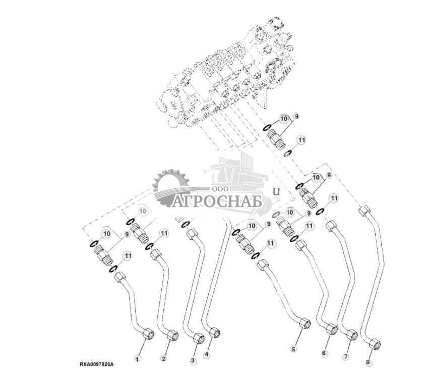 Линии селективного распределительного клапана 